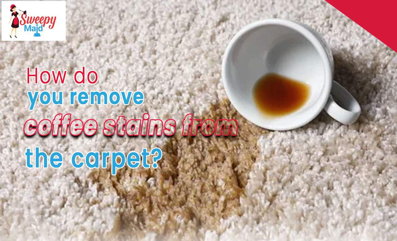 How do you remove coffee stains from the carpet?