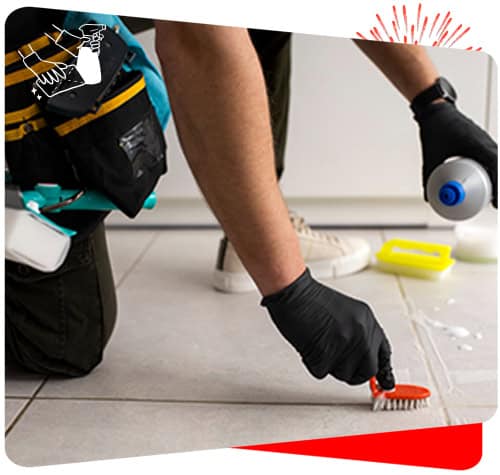 Professional tile floor cleaning by Sweepy Maids with expert stain removal and sanitation services.