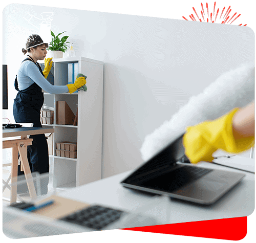Professional house cleaning by Sweepy Maids in progress, ensuring a spotless home cleaning service.